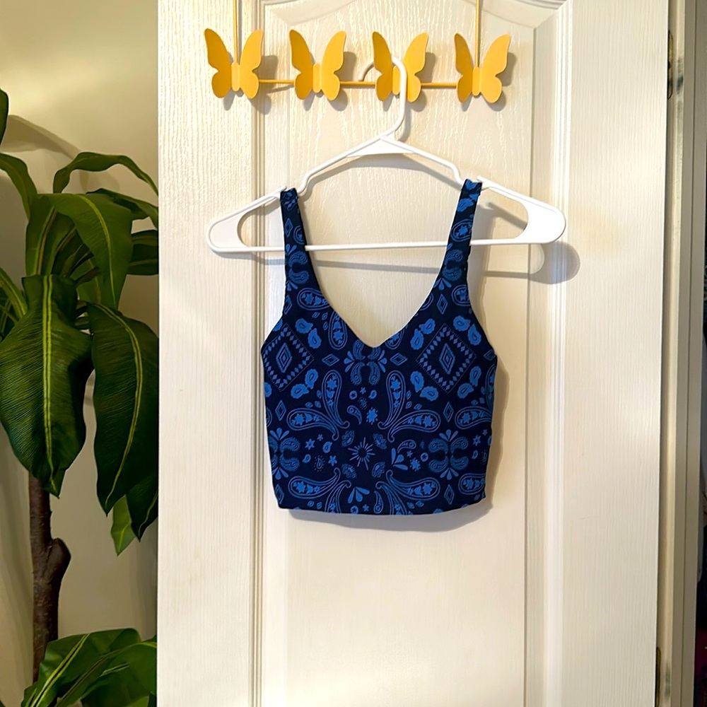 Blue crop top